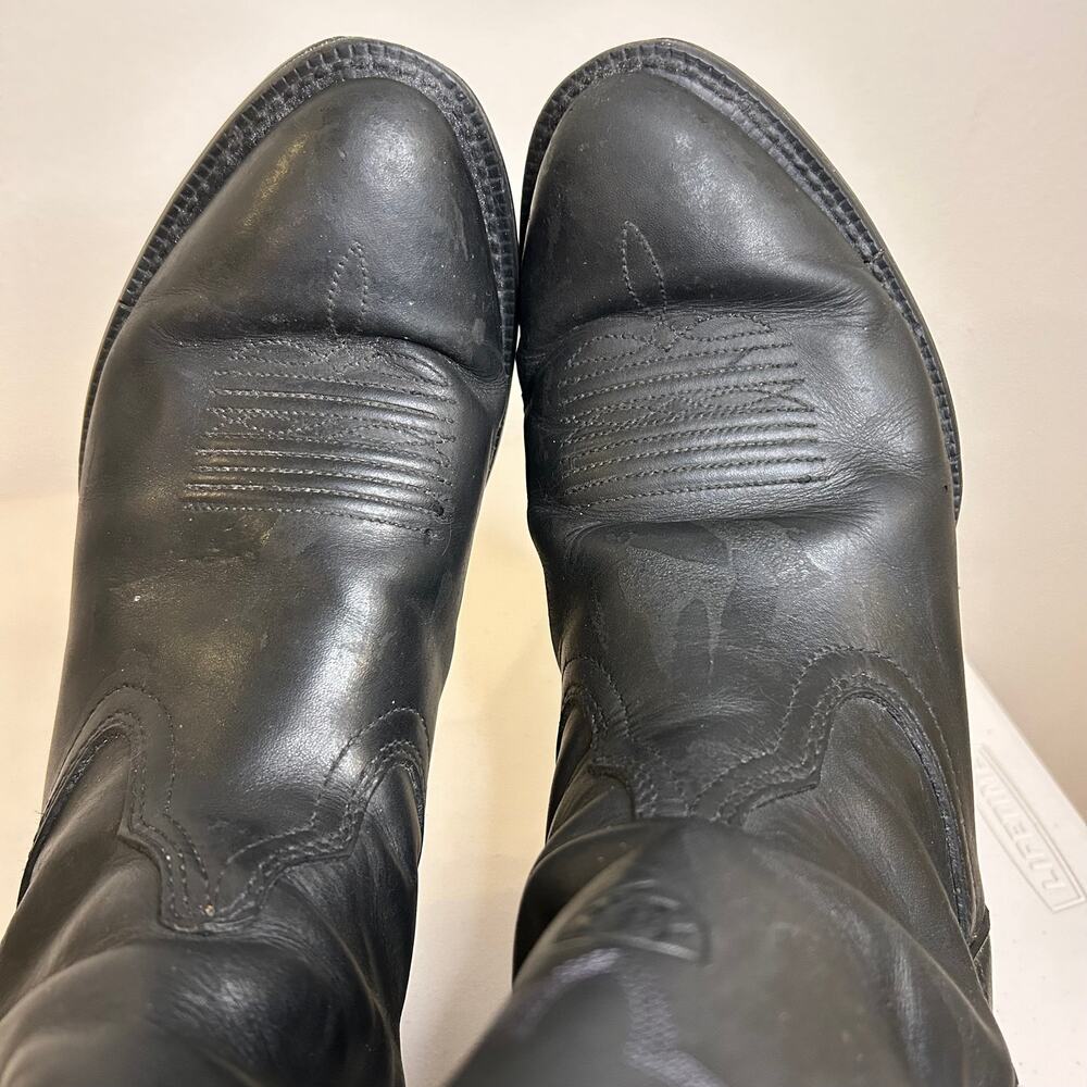 Ariat Men's Sedona Black Western Ranch Farm Cowboy Boots Size 9.5‎ EE (Wide) - Picture 4 of 15